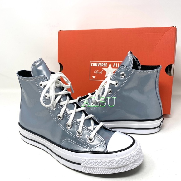 Converse Chuck 70 High Grey Silver Women Sneakers 568796C - Picture 4 of 8